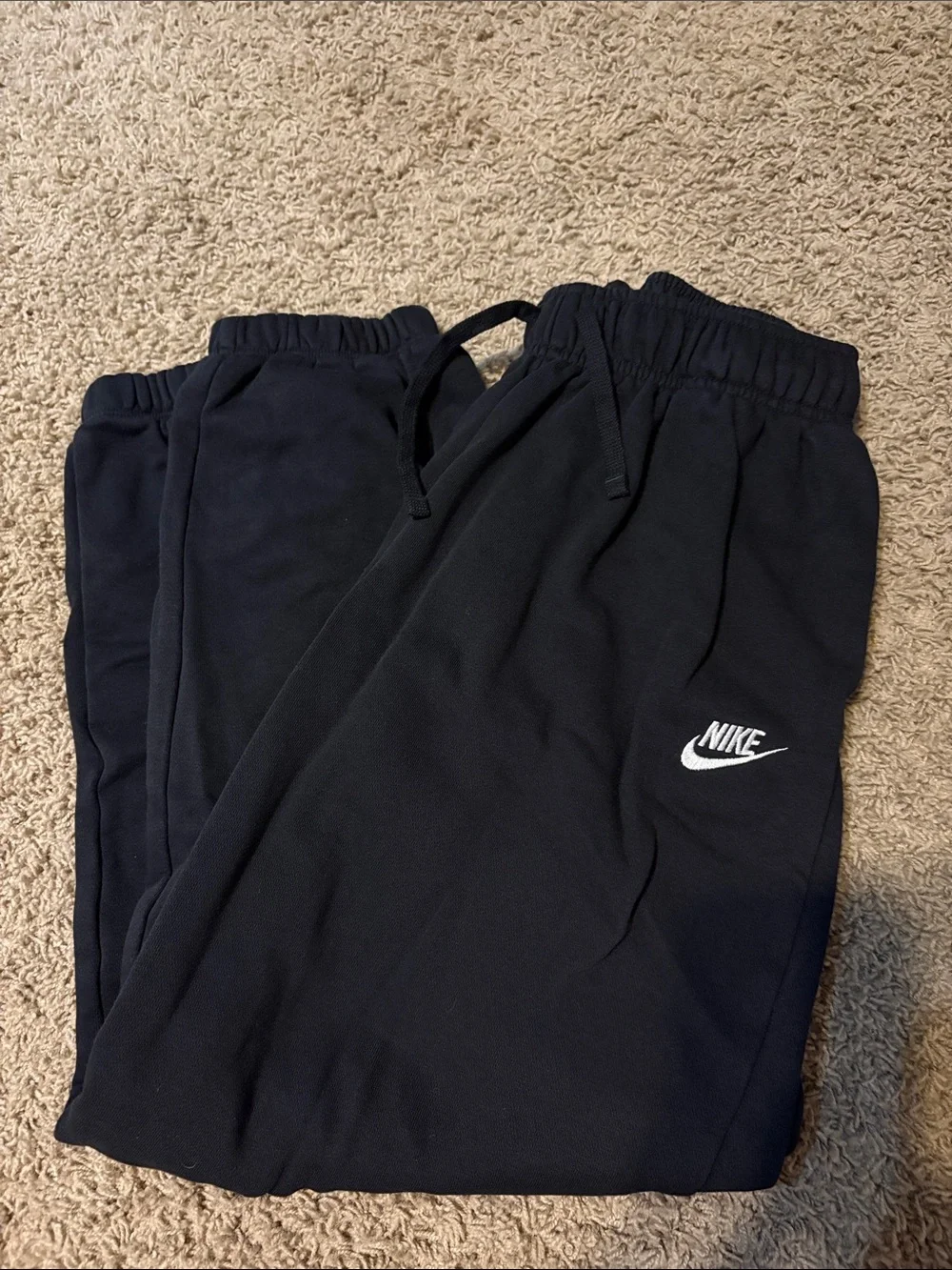 Nike Black womens Sweatpants with White Swoosh